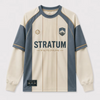 စိတ်တိုင်းကျ အပြည့်အ၀ Sublimated Double Layer အင်္ကျီလက်ရှည် ဘောလုံးပုံစံများ Tees Original Personalized Casual Soccer Streetwear Jersey