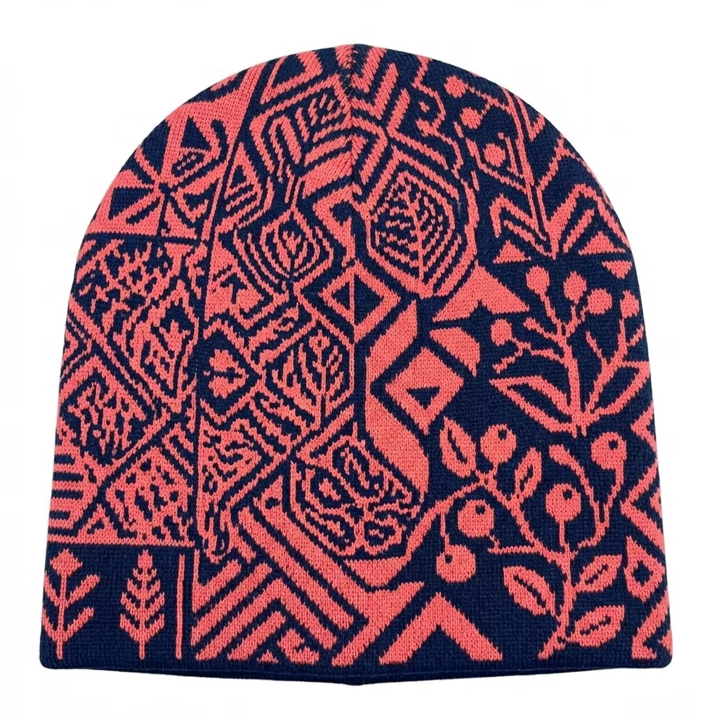 Custom Wholesale Logo Embroidery High Quality Toques Jacquard Acrylic Suitable Men And Women Beanie