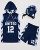 Custom Full Sublimation Print Compression American 7v7 Jersey Set Sleeveless Hoodie 7v7 Football Uniforms Manufacturer