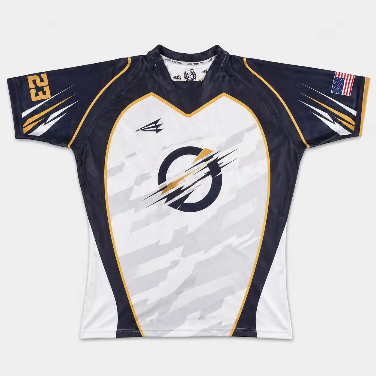 Customized Sublimated Polo Rugby Jersey V-Neck Stand-up Collar Graphic Printed Training Professional Competitions Rugby Jersey