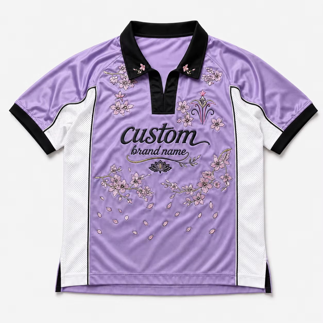 Clothing Manufacturer Custom Sublimation Printed Soccer Jersey Brand Letters 3D Embroidery Polo Collar Soccer T-shirts Wholesale