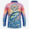 Polyester Fabric All Over Sublimation Print Performance Fishing Wear Custom Uv Upf 50 Protection Quick Dry Fishing T Shirt