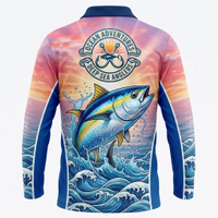 Polyester Fabric All Over Sublimation Print Performance Fishing Wear Custom Uv Upf 50 Protection Quick Dry Fishing T Shirt