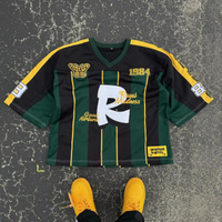 Custom Oversized Crop Boxy Sublimation Retro Streetwear Mesh Football Jersey