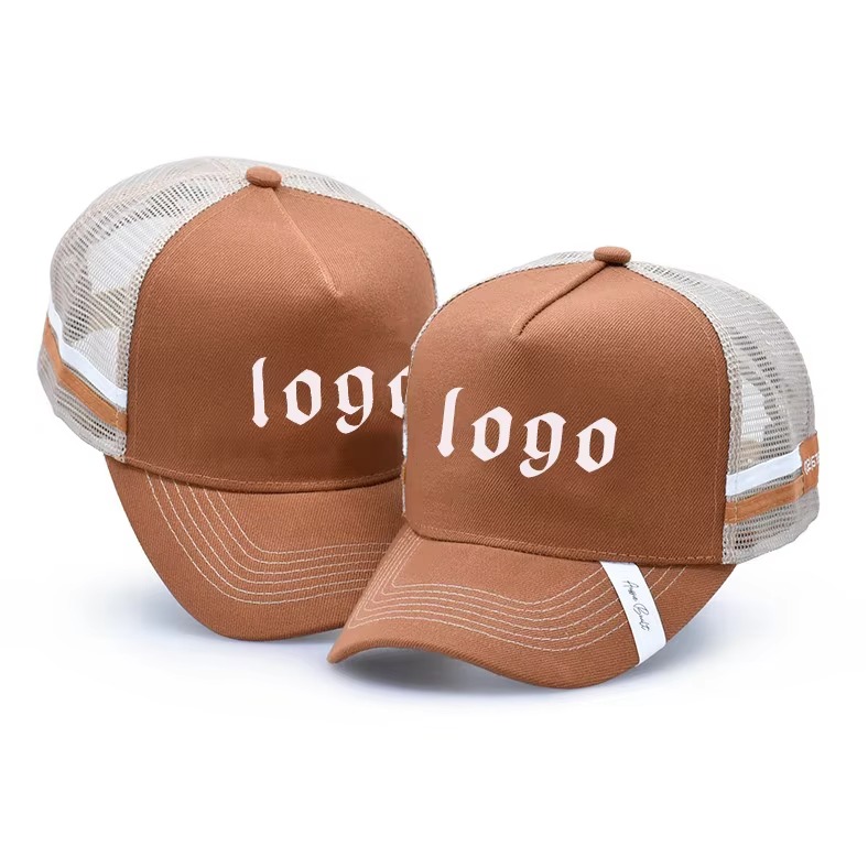 High Quality Custom Logo Embroidery Designer Back Button Mesh Trucker Hat